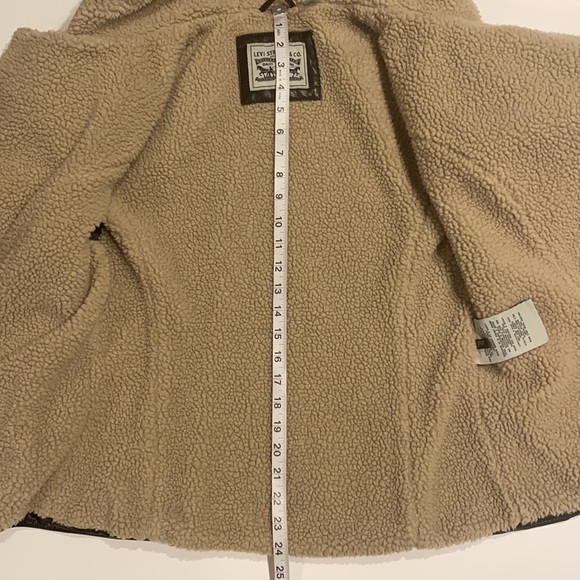 Levi’s Medium Brown Hooded Full Zip Bomber Jacket Coat T - Picture 11 of 16